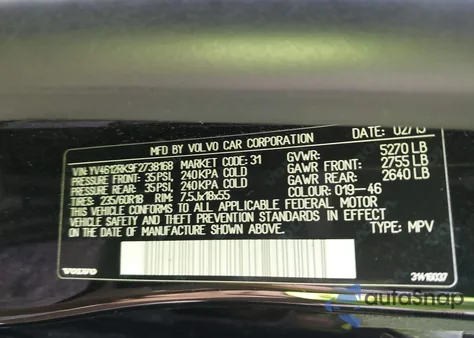 2015 Volvo Xc60 T5/T5 Premier z USA, uszkodzony, nr VIN YV4612RK9F2738168